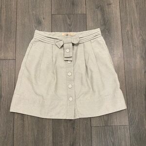See By Chloe Grey Metallic Pleated Mini Skirt Size 4